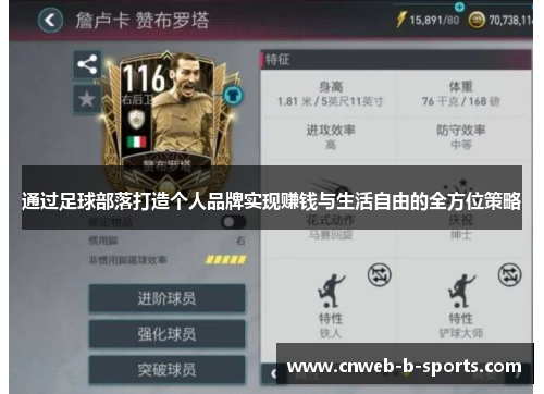 通过足球部落打造个人品牌实现赚钱与生活自由的全方位策略