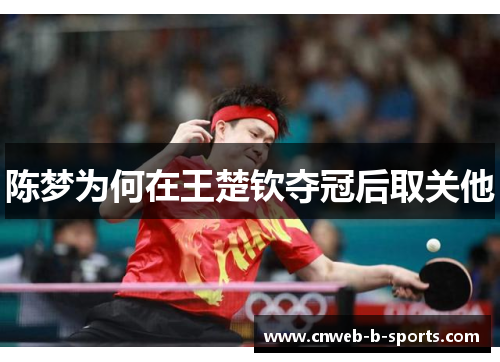 陈梦为何在王楚钦夺冠后取关他